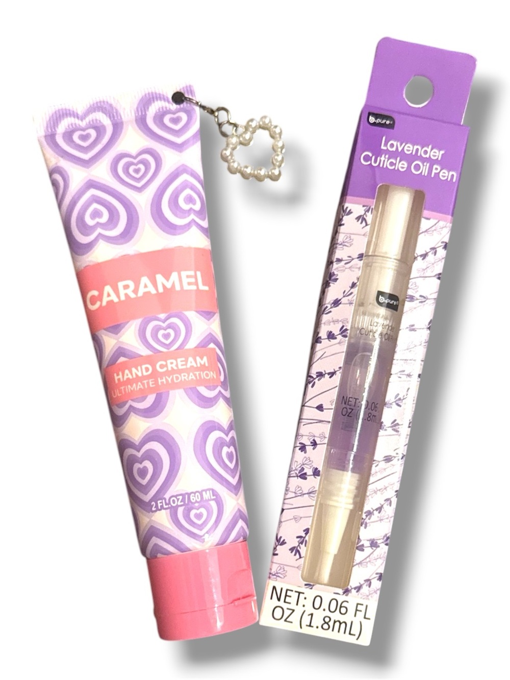 Hand Care Duo Caramel Hand Cream & Lavender Cuticle Oil Pen